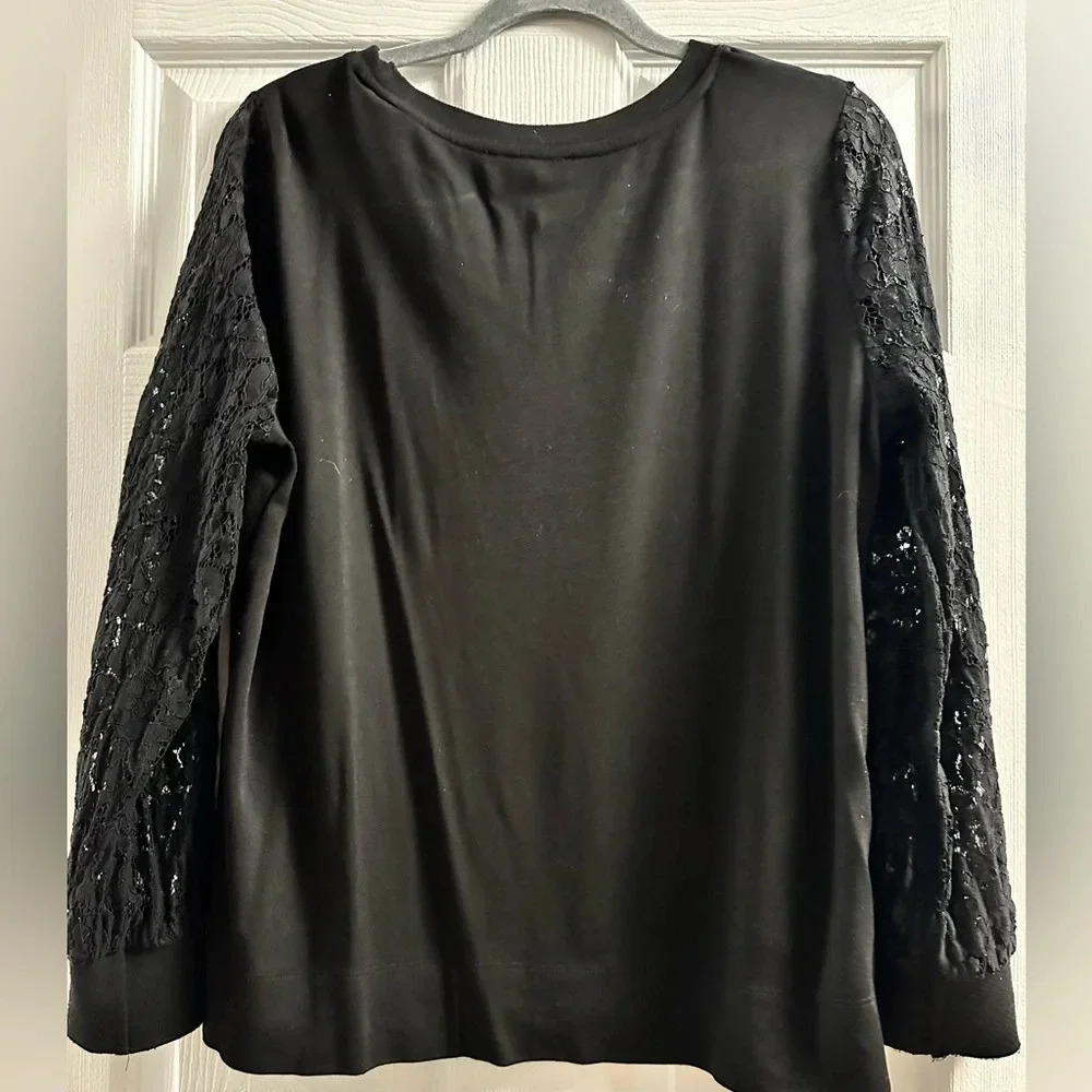 Rose + Olive Lace Sleeve Top - Picture 2 of 6